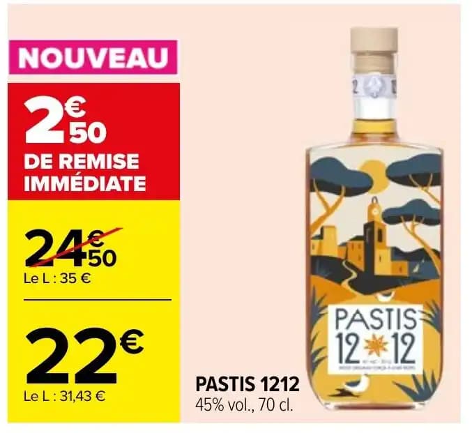 PASTIS 1212 45% vol., 70 cl.