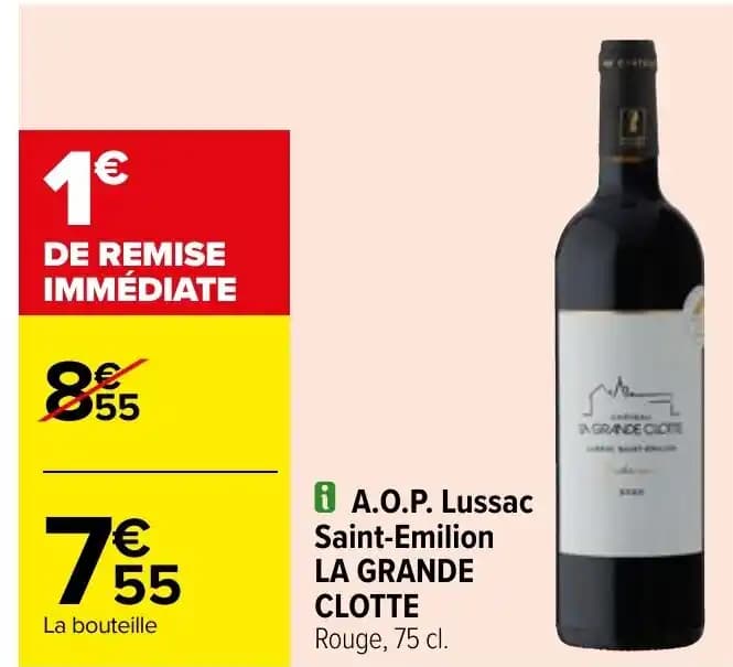 i A.O.P. Lussac Saint-Emilion LA GRANDE CLOTTE Rouge, 75 cl.