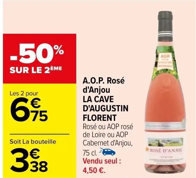 A.O.P. Rosé d'Anjou LA CAVE D'AUGUSTIN FLORENT