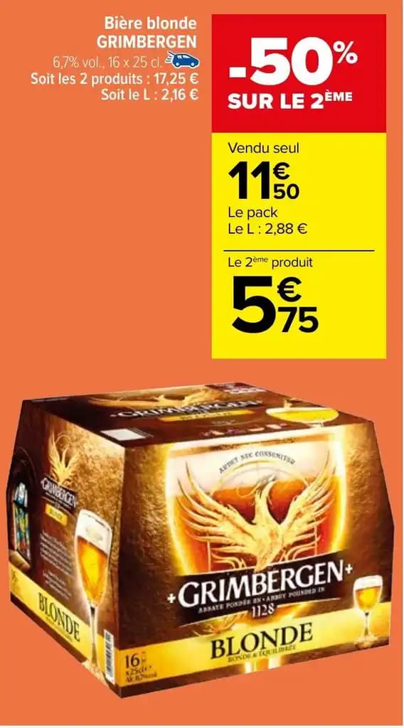 Bière blonde GRIMBERGEN