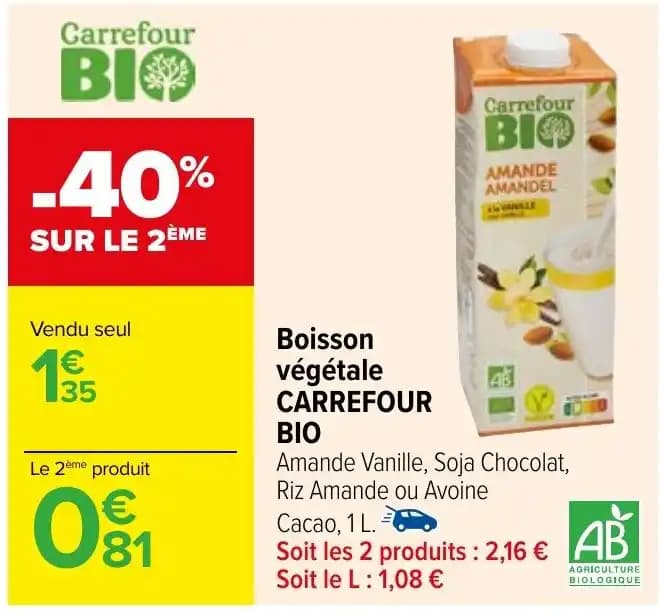 Boisson végétale CARREFOUR BIO