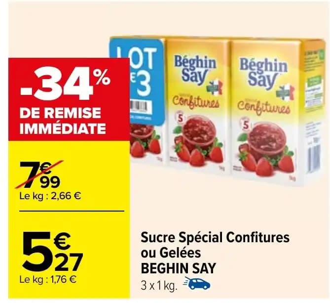 Sucre Spécial Confitures ou Gelées BEGHIN SAY