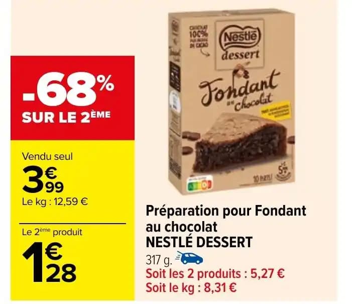 Préparation pour Fondant au chocolat NESTLÉ DESSERT