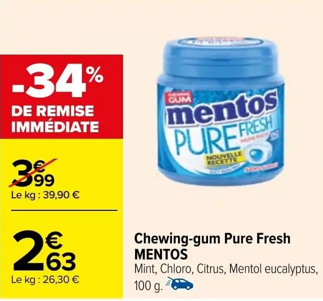 Chewing-gum Pure Fresh MENTOS