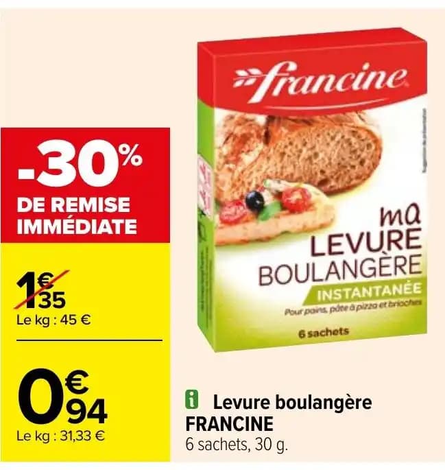 Levure boulangère FRANCINE
