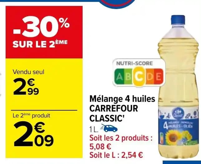 Mélange 4 huiles CARREFOUR CLASSIC'