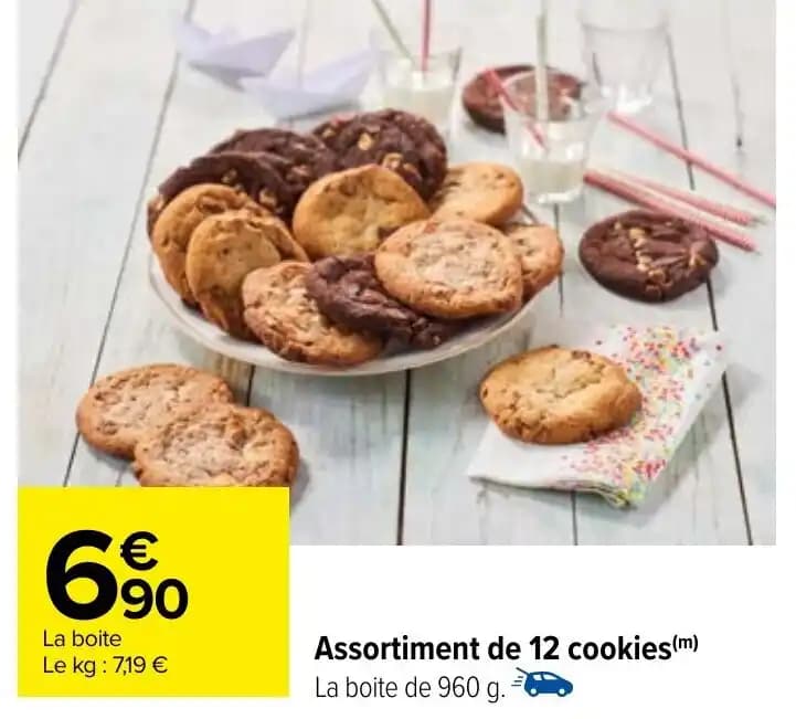 Assortiment de 12 cookies (m)