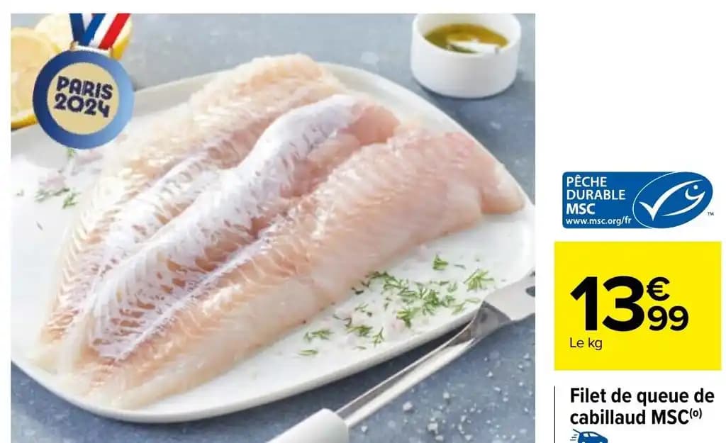 Filet de queue de cabillaud MSC(0)
