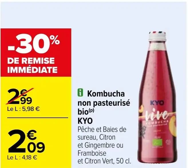 i Kombucha non pasteurisé bio(p) KYO