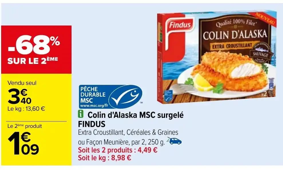 i Colin d'Alaska MSC surgelé FINDUS