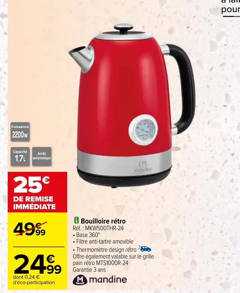 i Bouilloire rétro Réf. MKW500THR-24