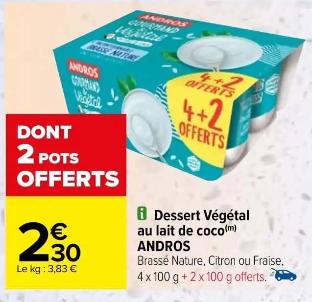 Dessert Végétal au lait de coco (m) ANDROS