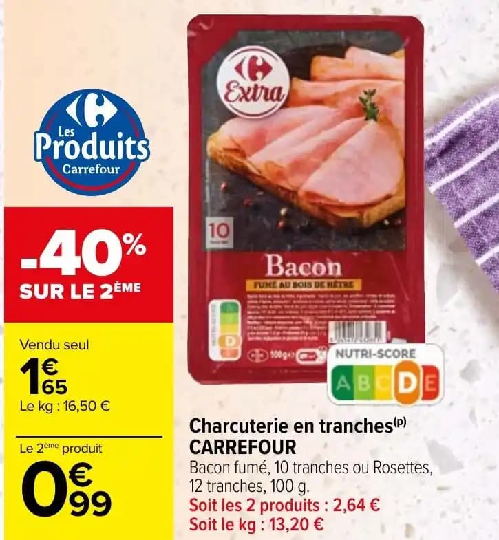 Charcuterie en tranches (P) CARREFOUR