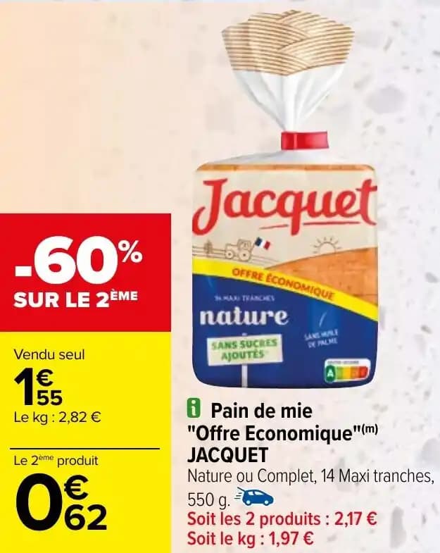 i Pain de mie "Offre Economique" JACQUET