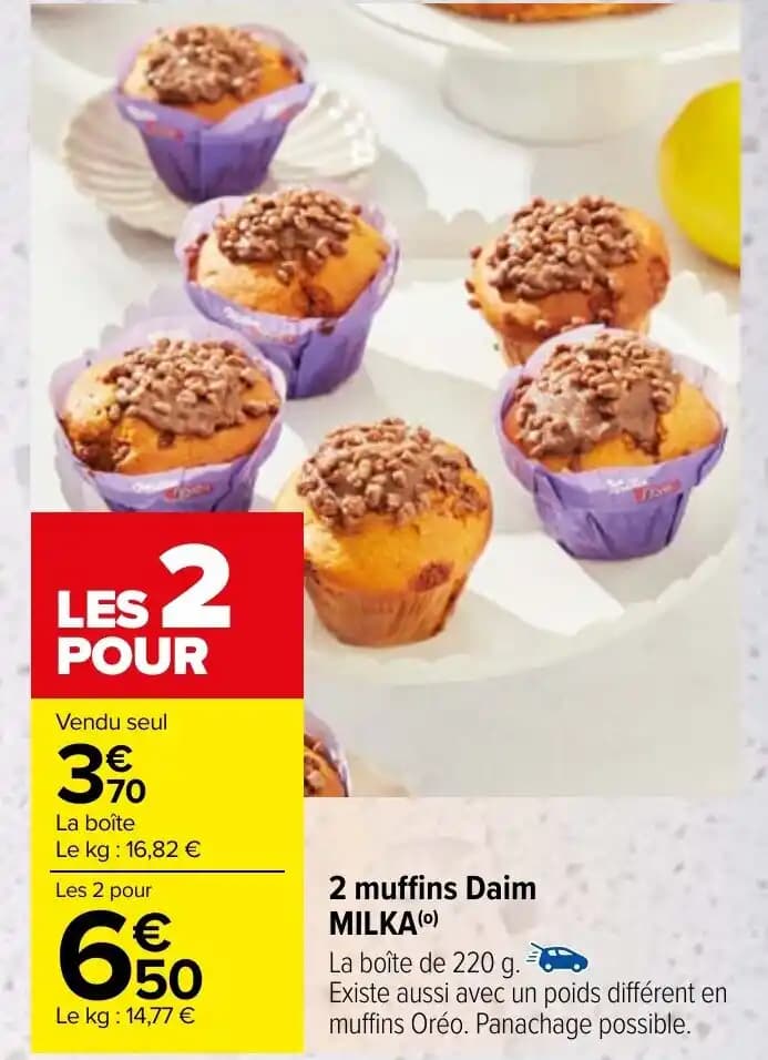 2 muffins Daim MILKA (0)