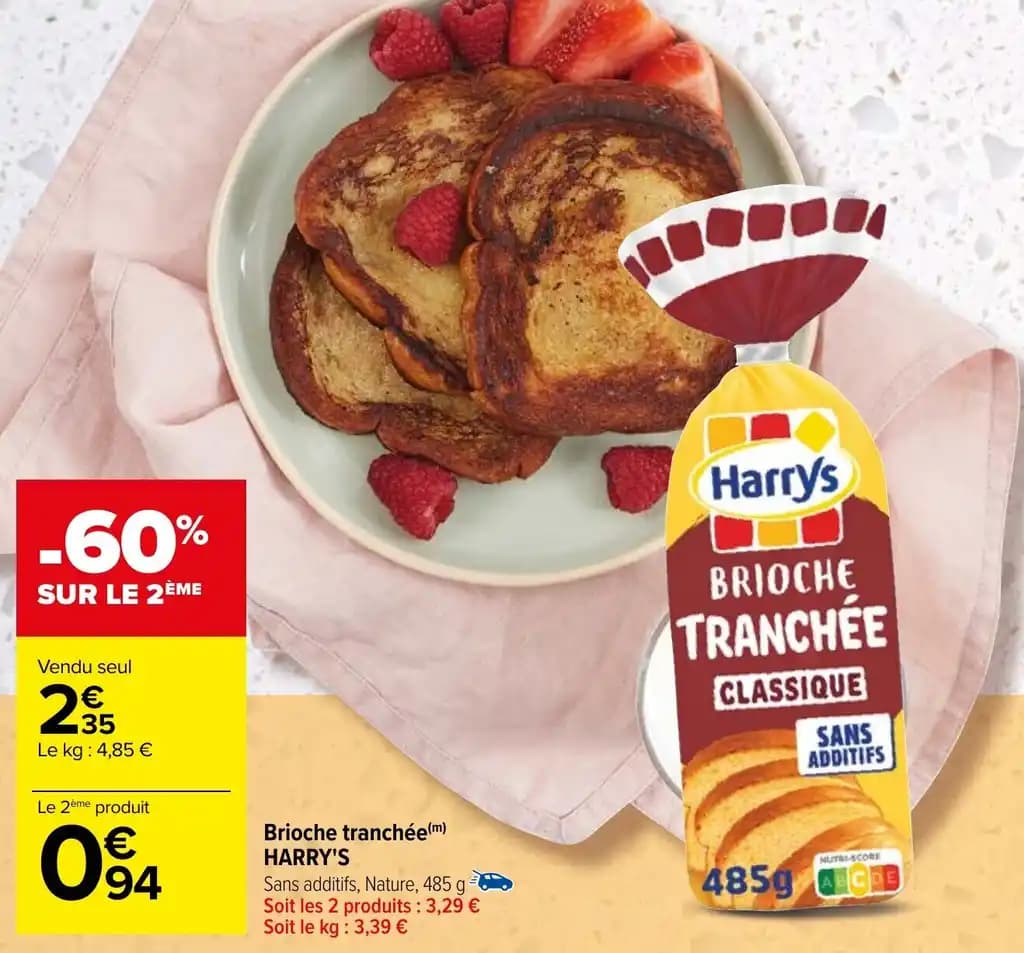 Brioche tranchée(m) HARRY'S