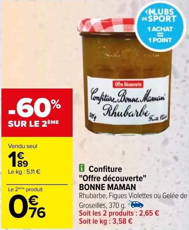 Confiture "Offre découverte" BONNE MAMAN