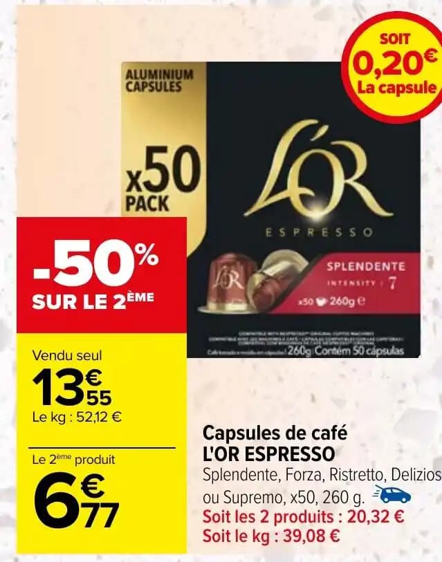 Capsules de café L'OR ESPRESSO