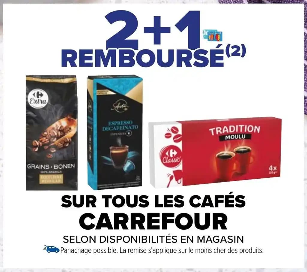 SUR TOUS LES CAFÉS CARREFOUR