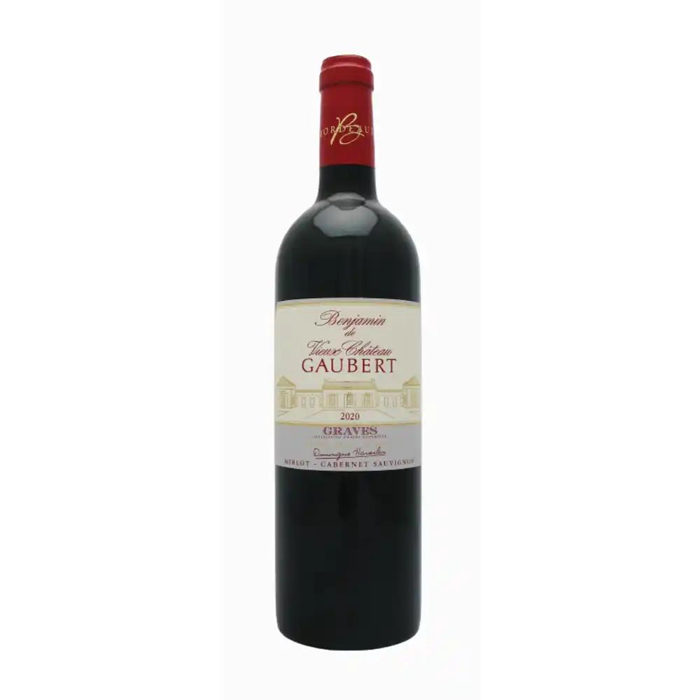 Château Benjamin de Vieux Château Gaubert, 2020 - Graves AOP - Rouge - 75 cl - étiquette abîmée