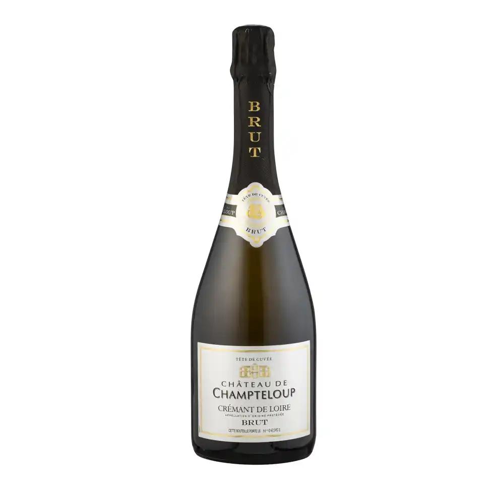 Crémant de Loire AOP Château De Champteloup Tête de Cuvée - Brut - 75 cl - étiquette abîmée