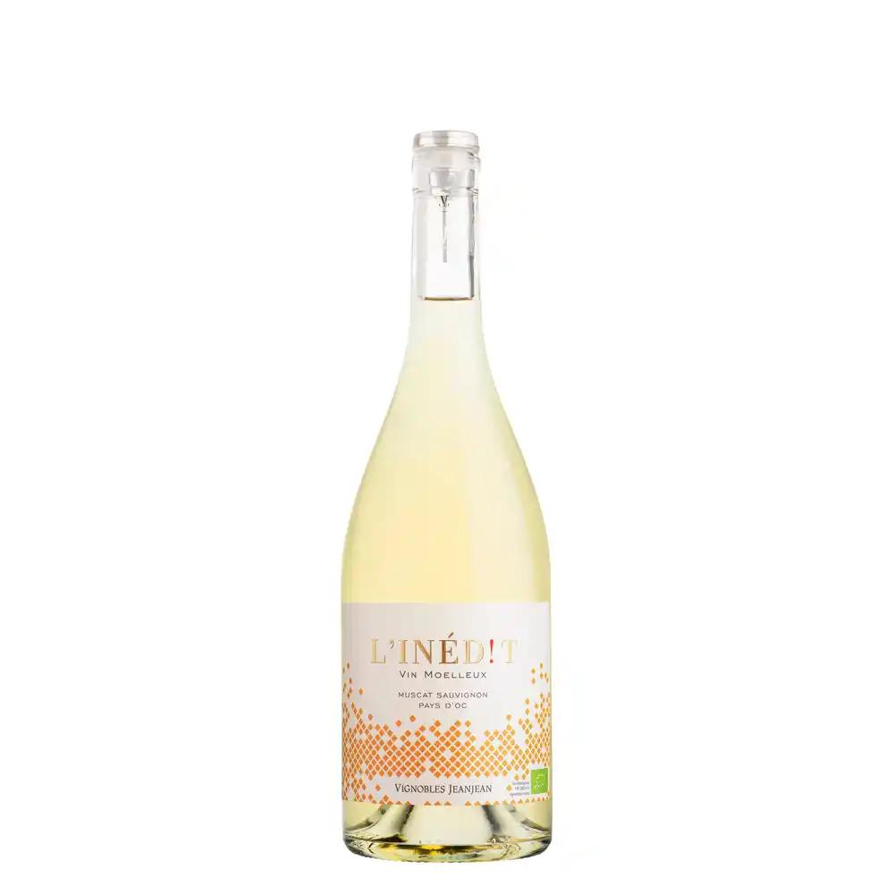 L'Inédit Muscat Sauvignon BIO, 2022 - Pays d'Oc IGP - Blanc Moelleux - 75 cl - étiquette abîmée