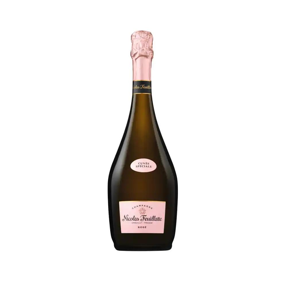 Champagne Nicolas Feuillatte Cuvée Spéciale - Extra-Brut Rosé - 75 cl - étiquette abîmée