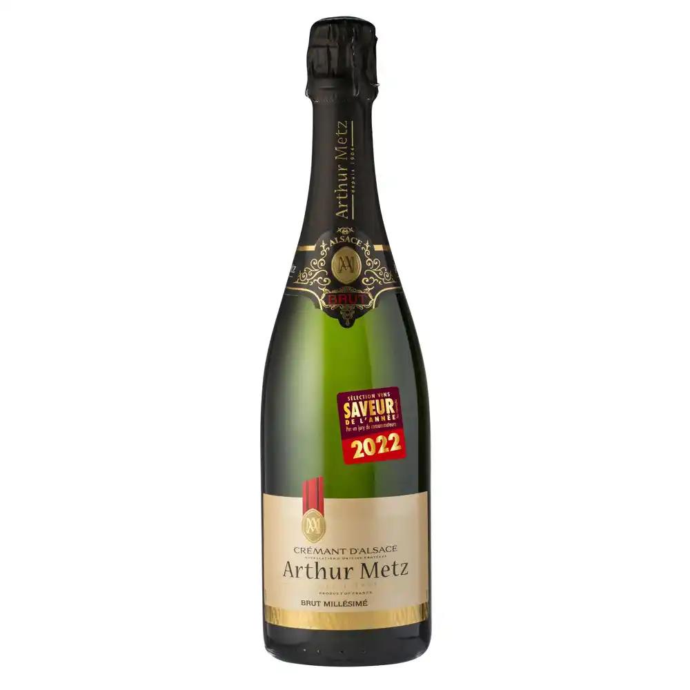 Crémant d'Alsace AOP Arthur Metz - Brut, 2020 - 75 cl - étiquette abîmée