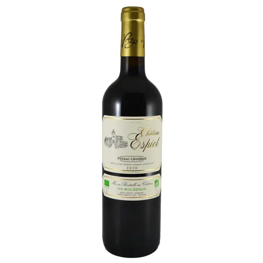 Château Espiot BIO, 2020 - Pessac-Léognan AOP - Rouge - 75 cl - étiquette abîmée