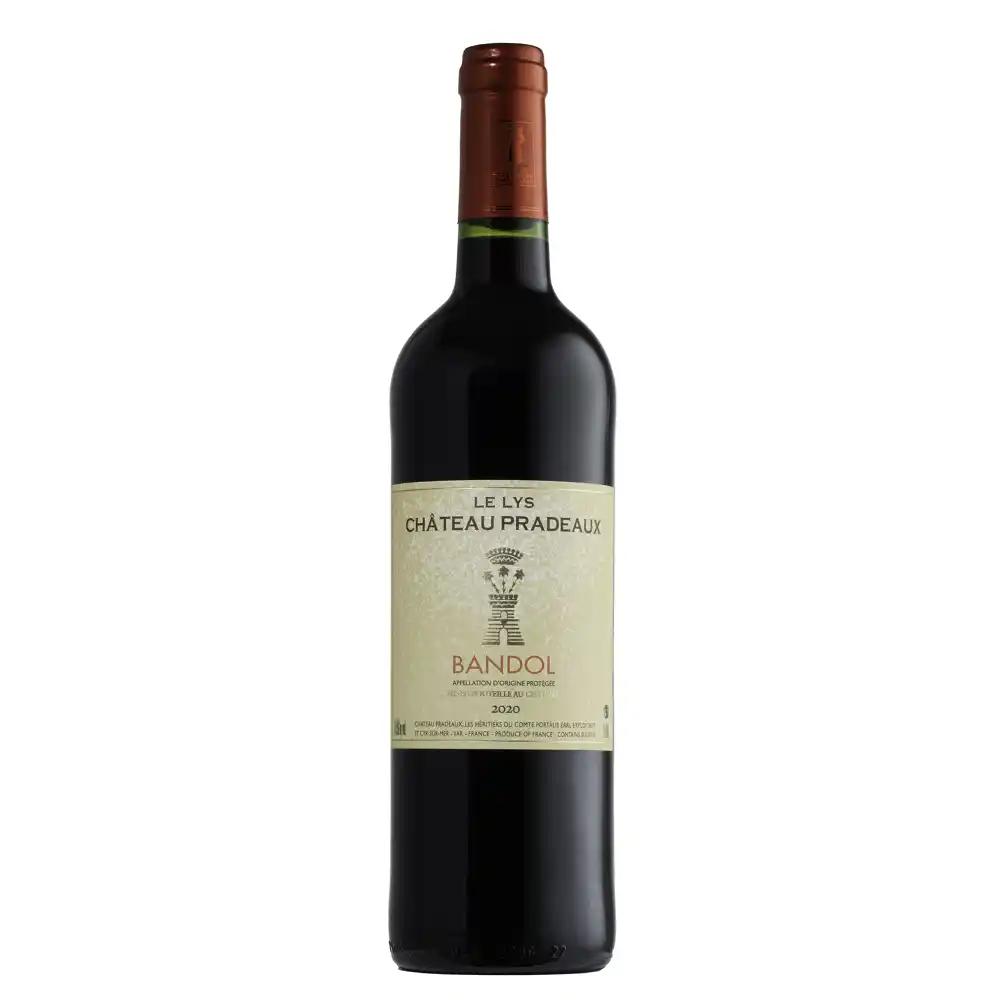 Château Pradeaux Le Lys, 2020 - Bandol AOP - Rouge - 75 cl - étiquette abîmée