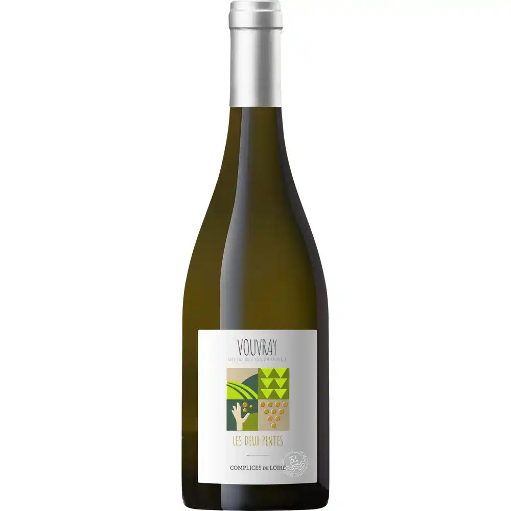 Complices de Loire Les Deux Pentes, 2019 - Vouvray AOP - Blanc Sec - étiquette abîmée - 75 cl