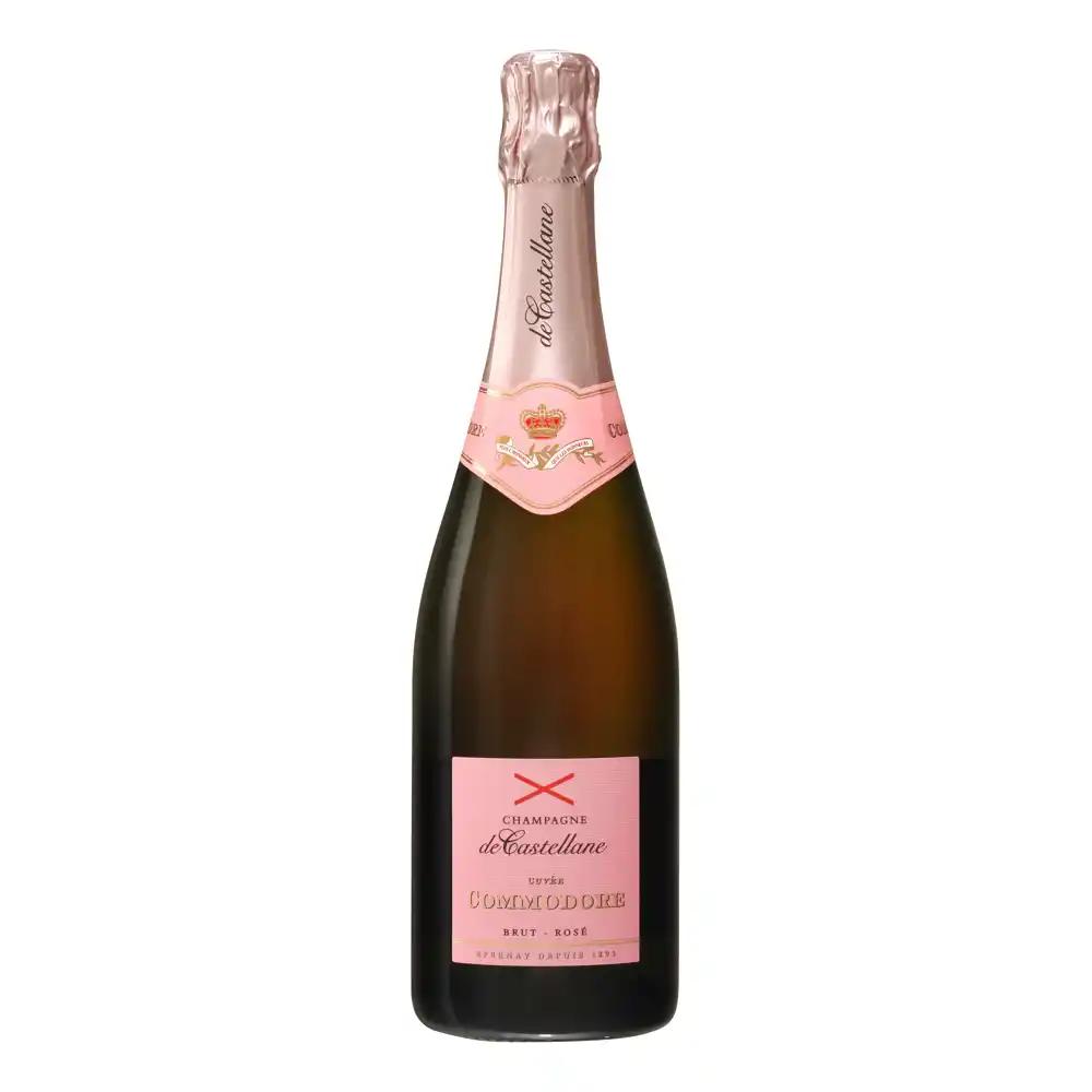 Champagne de Castellane Commodore - Brut Rosé - 75 cl - étiquette abîmée