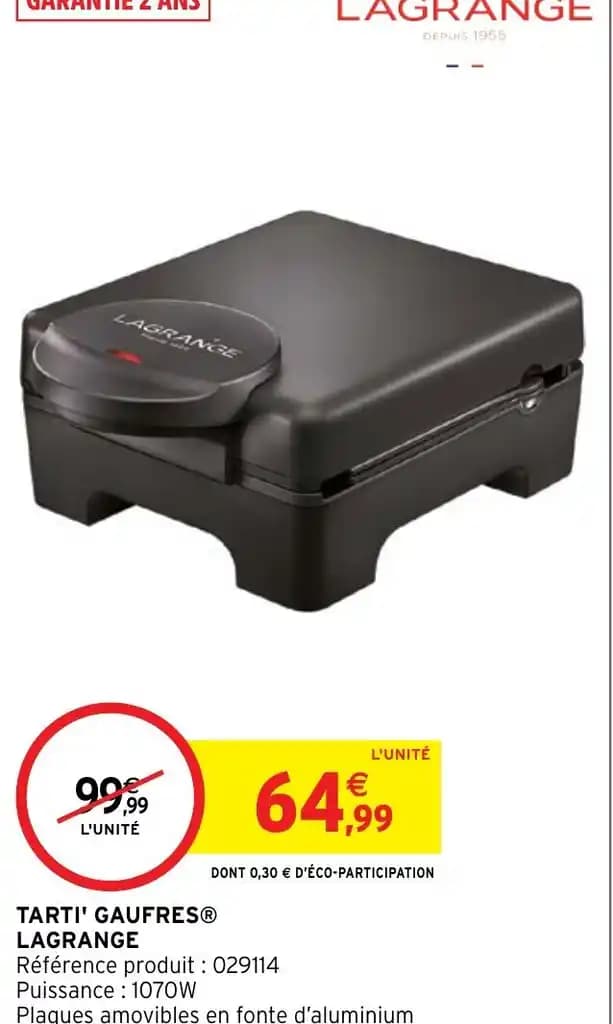 TARTI' GAUFRESⓇ LAGRANGE