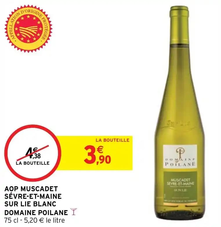 AOP MUSCADET SÉVRE-ET-MAINE SUR LIE BLANC DOMAINE POILANE Y