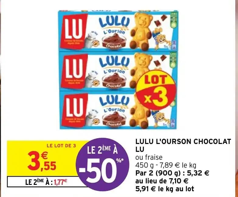 LULU L'OURSON CHOCOLAT LU