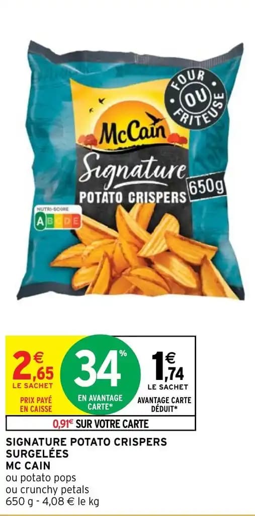 SIGNATURE POTATO CRISPERS SURGELÉES MC CAIN