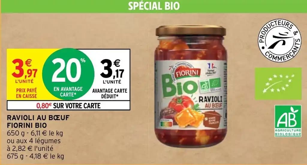 RAVIOLI AU BŒUF FIORINI BIO