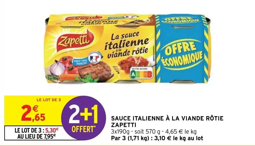 SAUCE ITALIENNE À LA VIANDE RÔTIE ZAPETTI