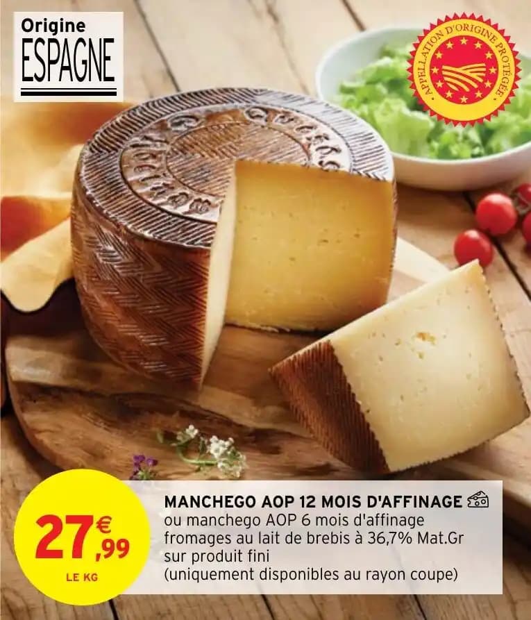 MANCHEGO AOP 12 MOIS D'AFFINAGE