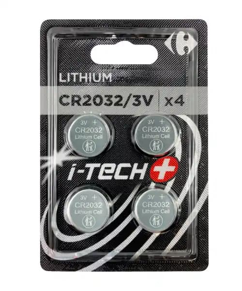 CARREFOUR Pack de 4 piles CR2032 I-Tech+