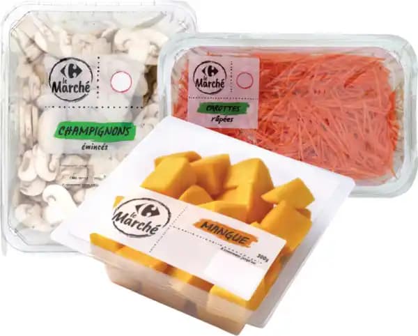 CARREFOUR LE MARCHÉ SUR TOUS LES FRUITS ET LÉGUMES DÉCOUPÉS