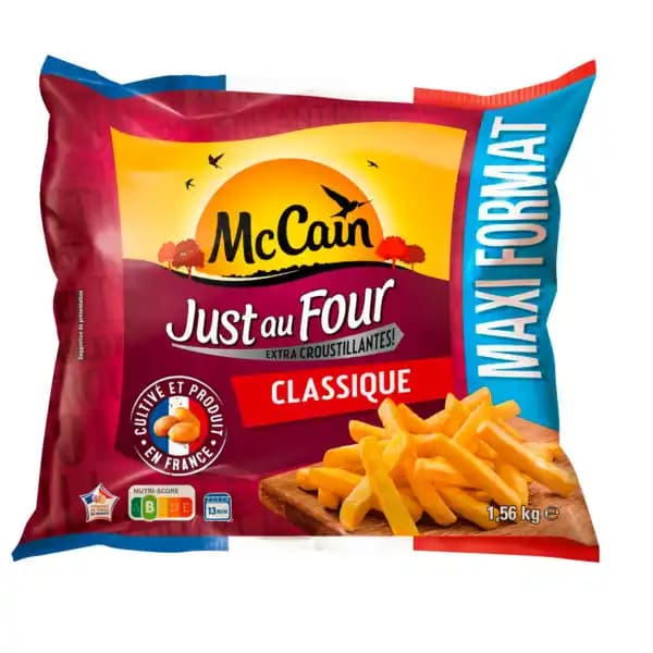 MC CAIN Frites Just au four surgelées Maxi Format