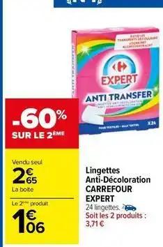 Lingettes anti-décoloration