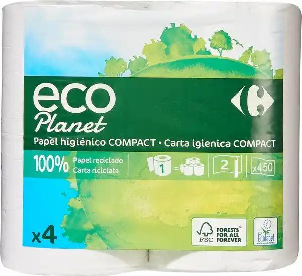 CARREFOUR ECO PLANET Papier toilette Compact blanc