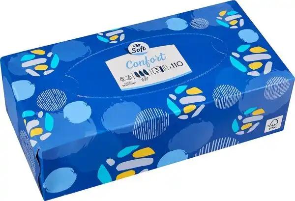 CARREFOUR SOFT Mouchoirs blancs Confort