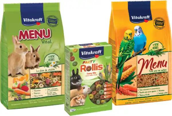 VITAKRAFT SUR TOUTE L'ALIMENTATION POUR RONGEURS ET OISEAUX DOMESTIQUES
