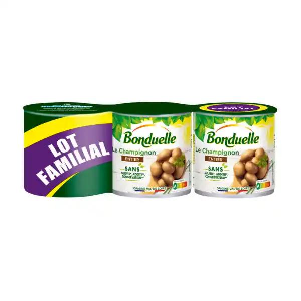 BONDUELLE Champignons sans sulfite Lot Familial