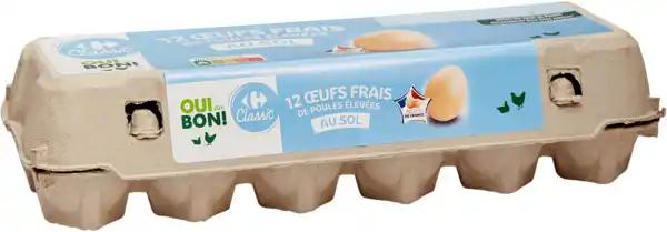 CARREFOUR CLASSIC' Œufs de poules élevées au sol