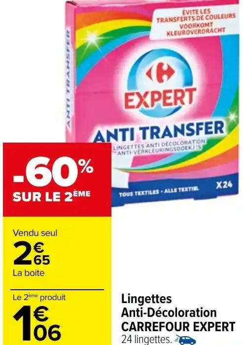 Lingettes Anti-Décoloration CARREFOUR EXPERT