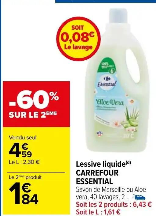 Lessive liquide(d) CARREFOUR ESSENTIAL